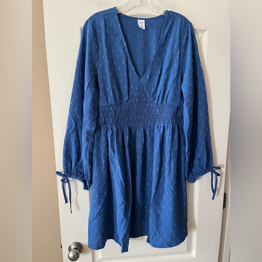 Melrose & Market Blue Long Sleeve Dress Women’s Size Large